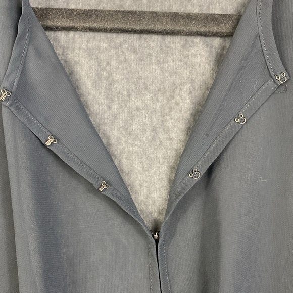 Tory Burch sheer blouse or swim coverup kimono sleeves and elastic waistband - Picture 5 of 7